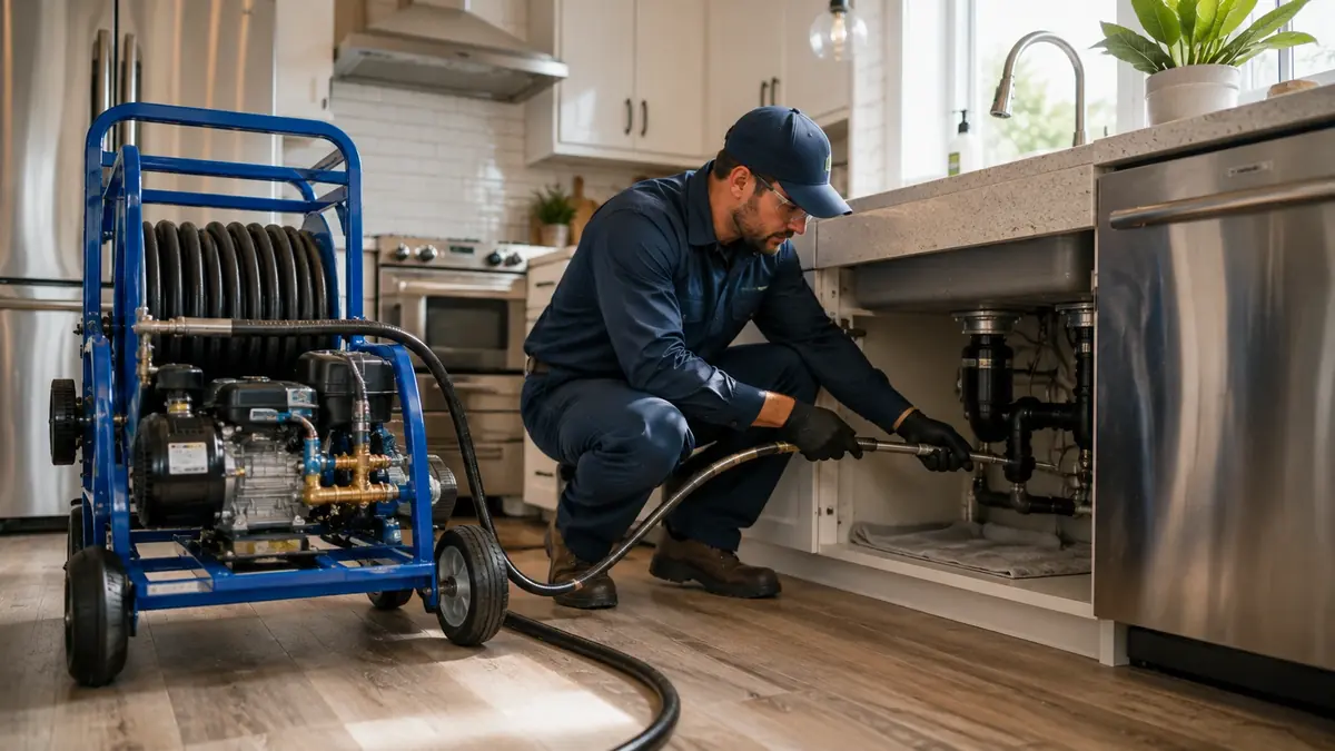 Kitchen Drain Hydro Jetting in Kerman