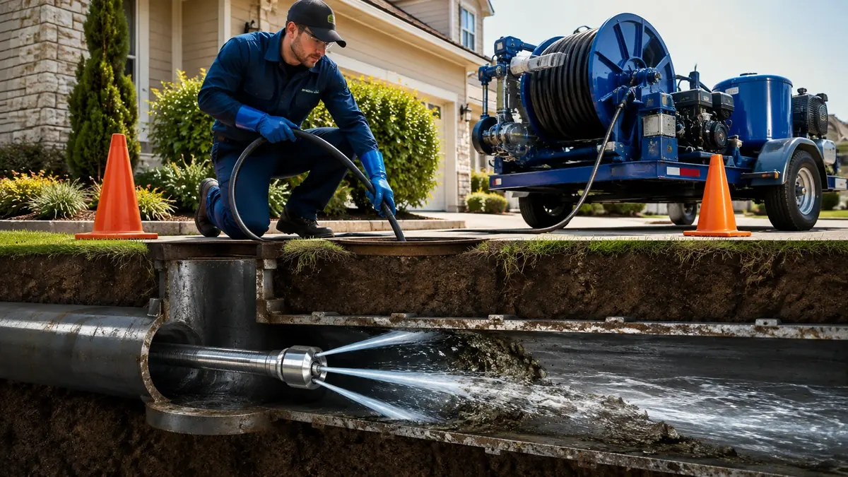 Main Sewer Line Hydro Jet Cleaning in Kerman