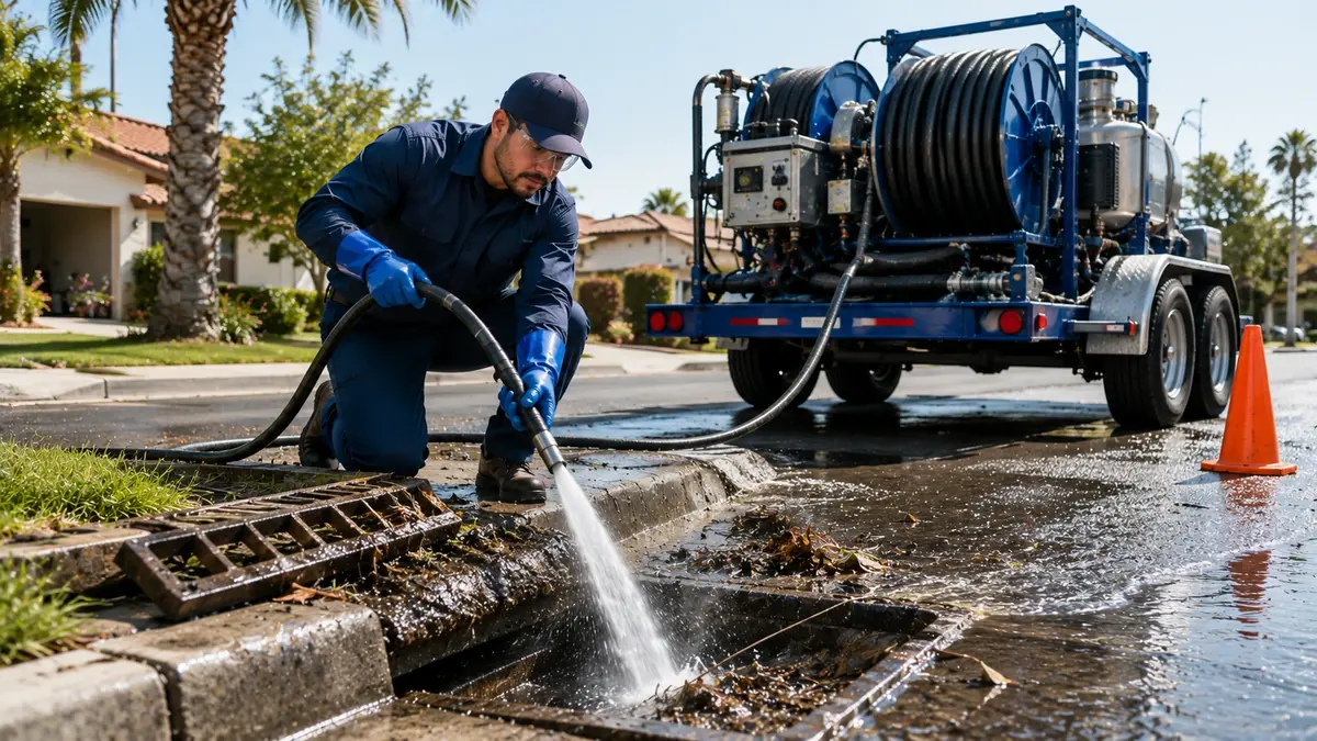 Storm Drain Hydro Jet Cleaning in Kerman